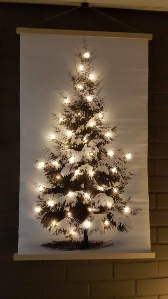 LED CANVAS KERSTBOOM 65X107CM Thuis in de tuin