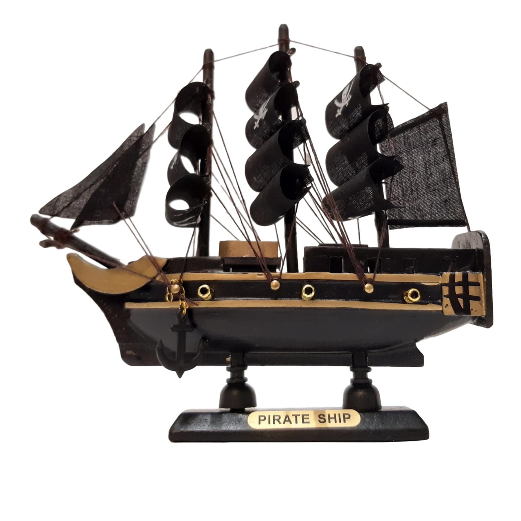 grillen diepte Slager Houten Piratenschip Decoratie 16 x 15.5 cm Piratenboot Zwart |  GerichteKeuze - ThuisindeTuin.nl