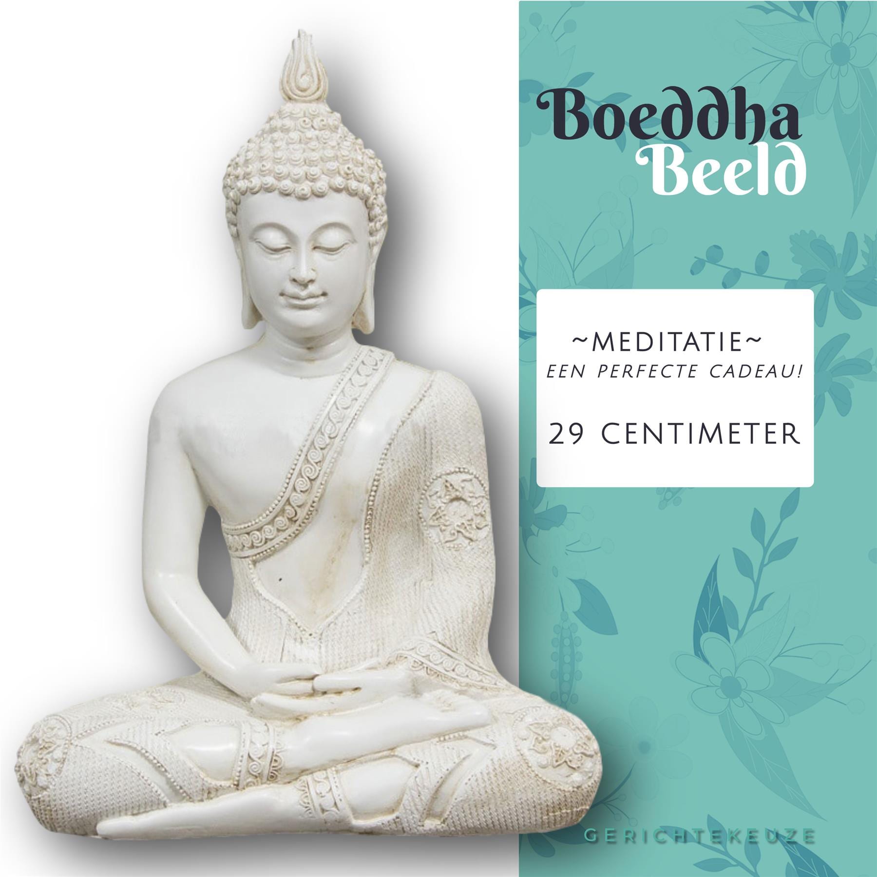 bodem Canberra Bedachtzaam Boeddha beeld - Thaise Meditatie Boeddhabeeld wit 29cm| GerichteKeuze -  ThuisindeTuin.nl