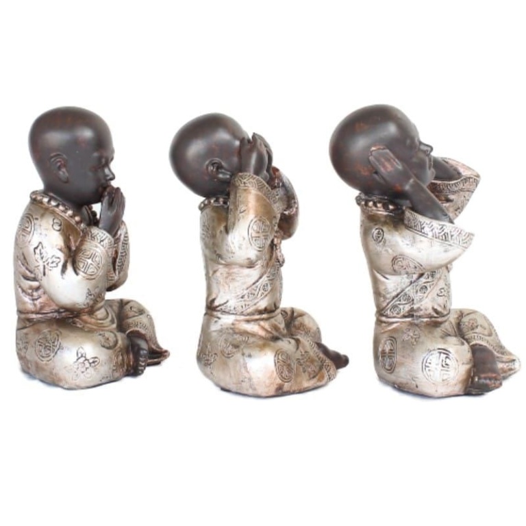 Horen zien zwijgen beeldjes Boeddha 15 cm hoog GerichteKeuze ThuisindeTuin.nl
