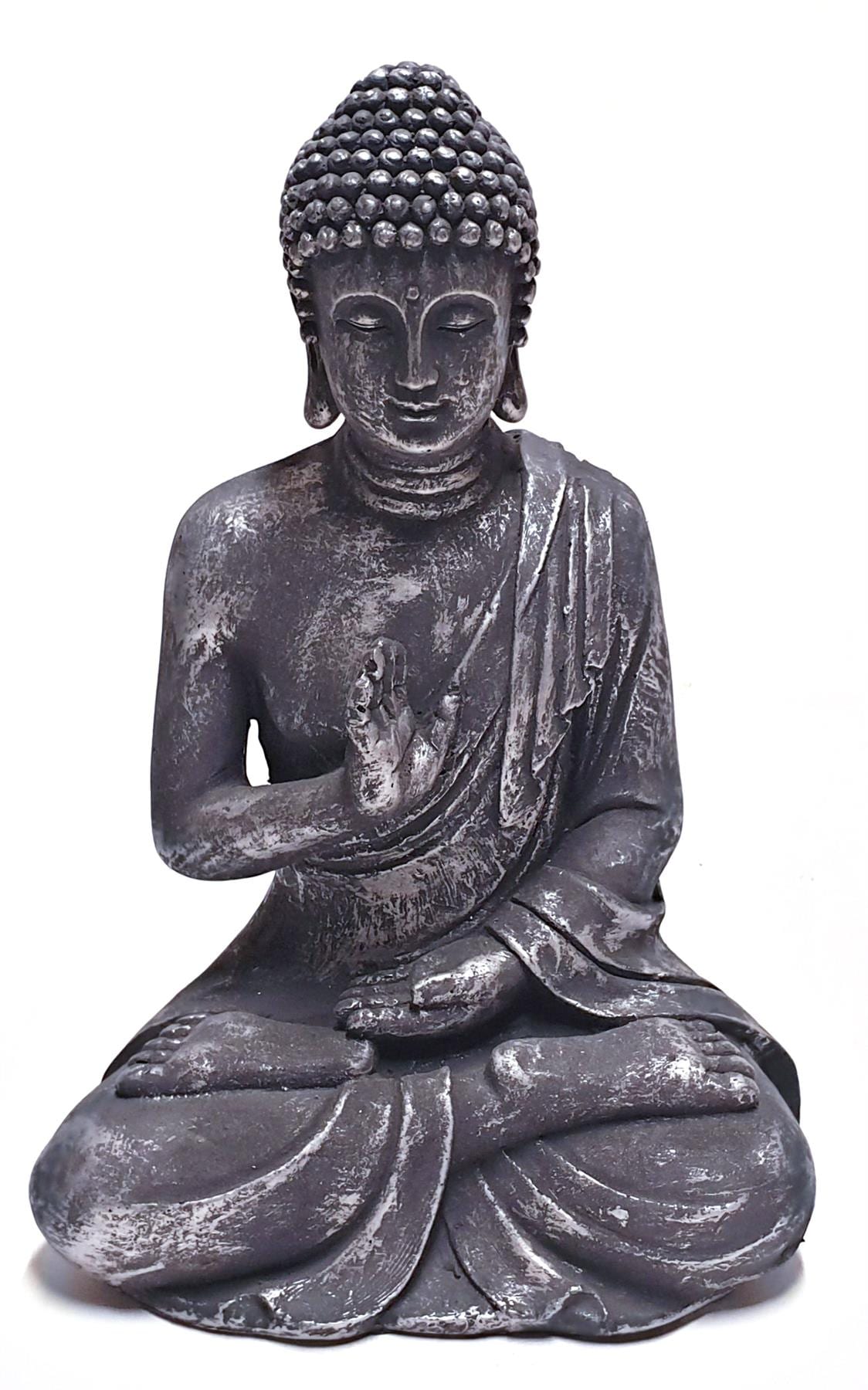 heuvel badge neef Zittend Boeddha beeld 40cm - Geschikt voor binnen en buiten - Boeddhabeeld  antiek zilveren kleur | GerichteKeuze - ThuisindeTuin.nl