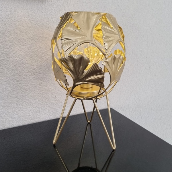 Gouden decoratie tafellamp led Tafel lamp goud op pootjes 27 cm