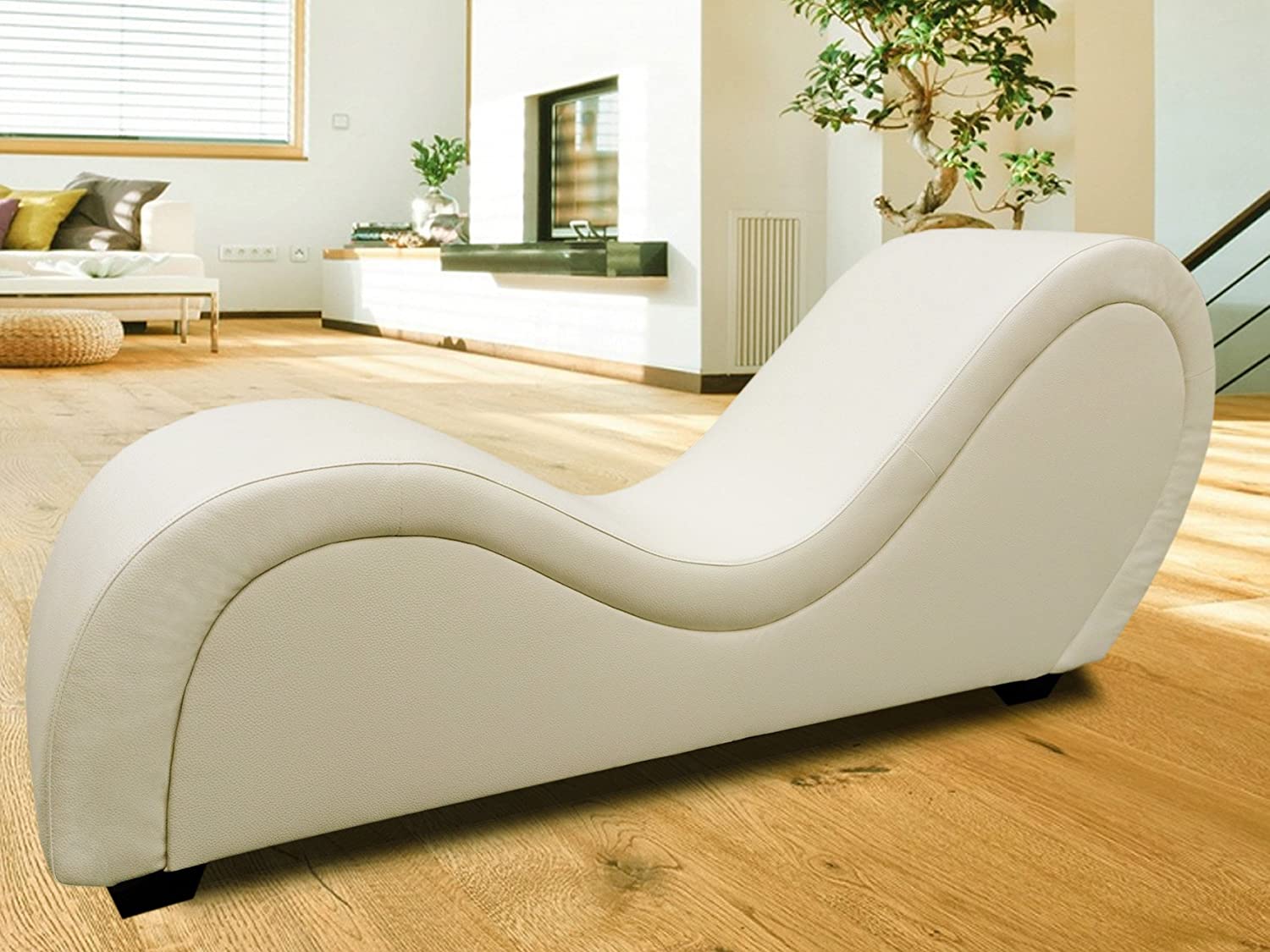 Plant&amp;More Chair Tantra Lounger (Creme, synthetisch leer