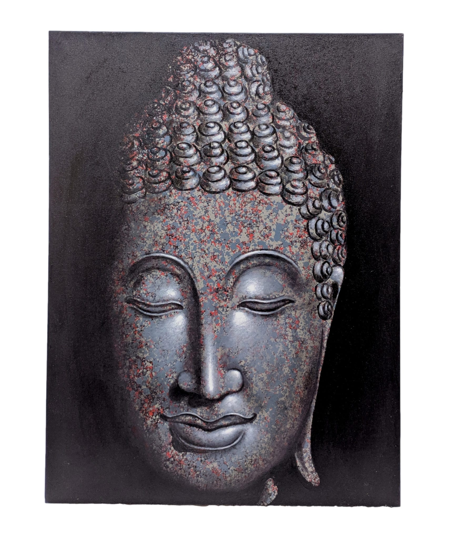 baai Cyclopen meester Schilderij wanddecoratie boeddha hoofd – schilderijen op canvas boeddha 80  cm gekleurd | Inspiring Minds - ThuisindeTuin.nl