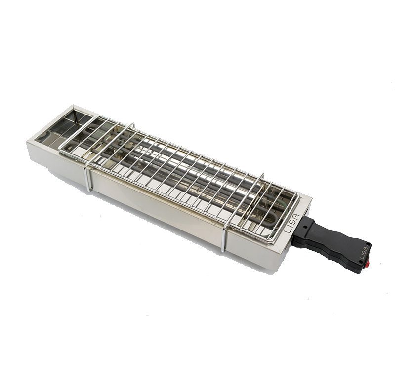 Conceit Ingang Elementair Spiedini - ElectroGrill 1800 - eBBQ - Elektrische grill (met rooster) voor  binnen, voor het grillen/barbecuen van saté, arrosticini of spiesjes - 1800  Watt - RVS - ThuisindeTuin.nl