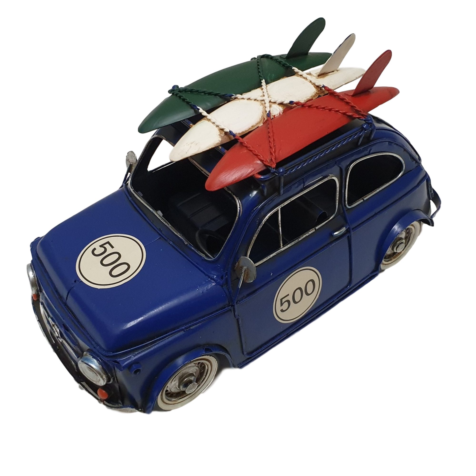 Lijkt op Klokje Tahiti Miniatuur autos - blauwe auto als decoratie modelauto 33cm metalen auto -  ThuisindeTuin.nl