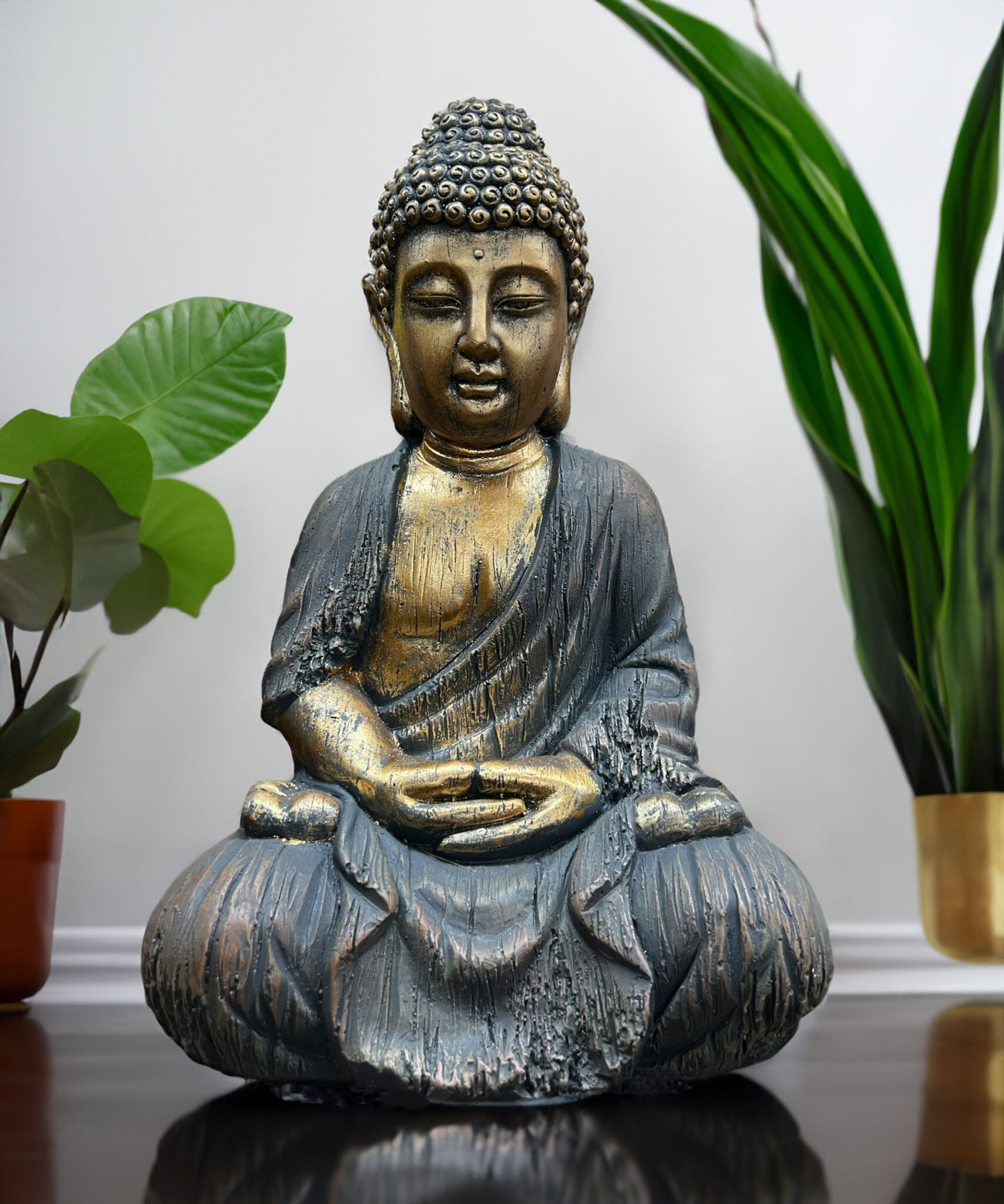 Indische Boeddha Zittende Dhyana Mudra 45cm