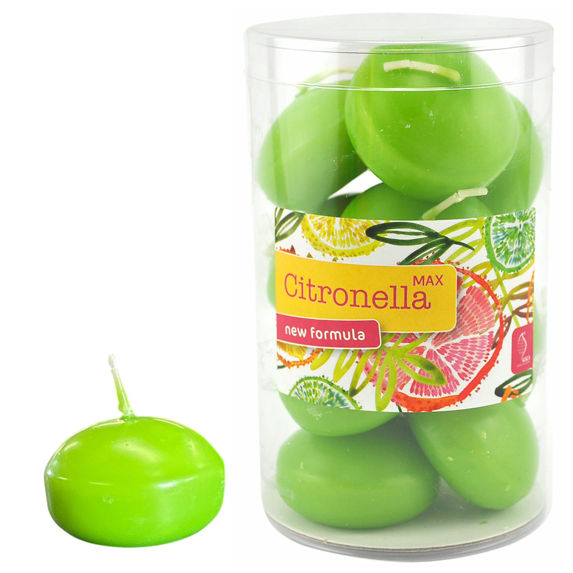 Gala drijfkaarsen citronella groen Ø 45 x 30 mm - 20 stuks