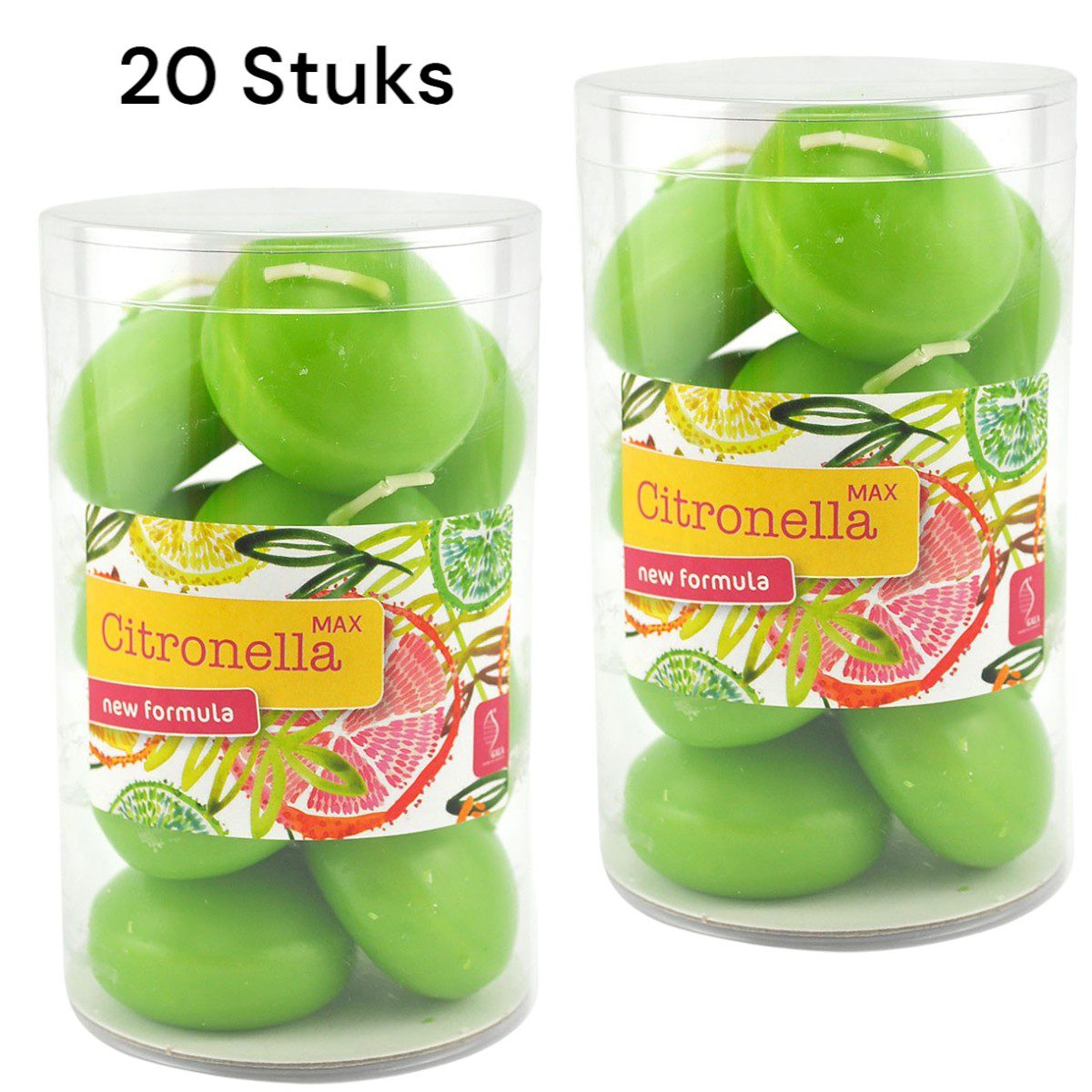 Gala drijfkaarsen citronella groen Ø 45 x 30 mm - 20 stuks - Afbeelding 2