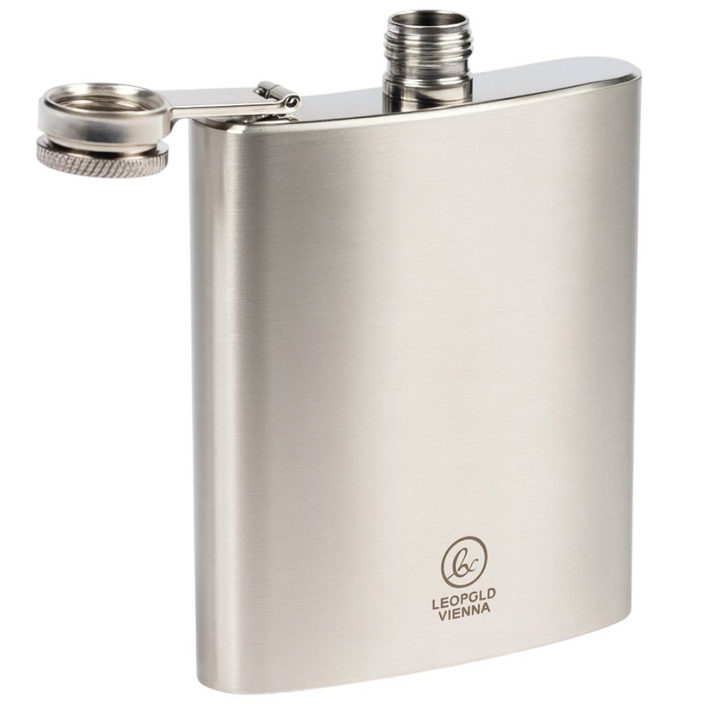 Set van 2 Stuks - Leopold Vienna Heupfles, Flask, Zakfles, Drinkfles – 220 ml – RVS – Compact & Duurzaam - Afbeelding 3