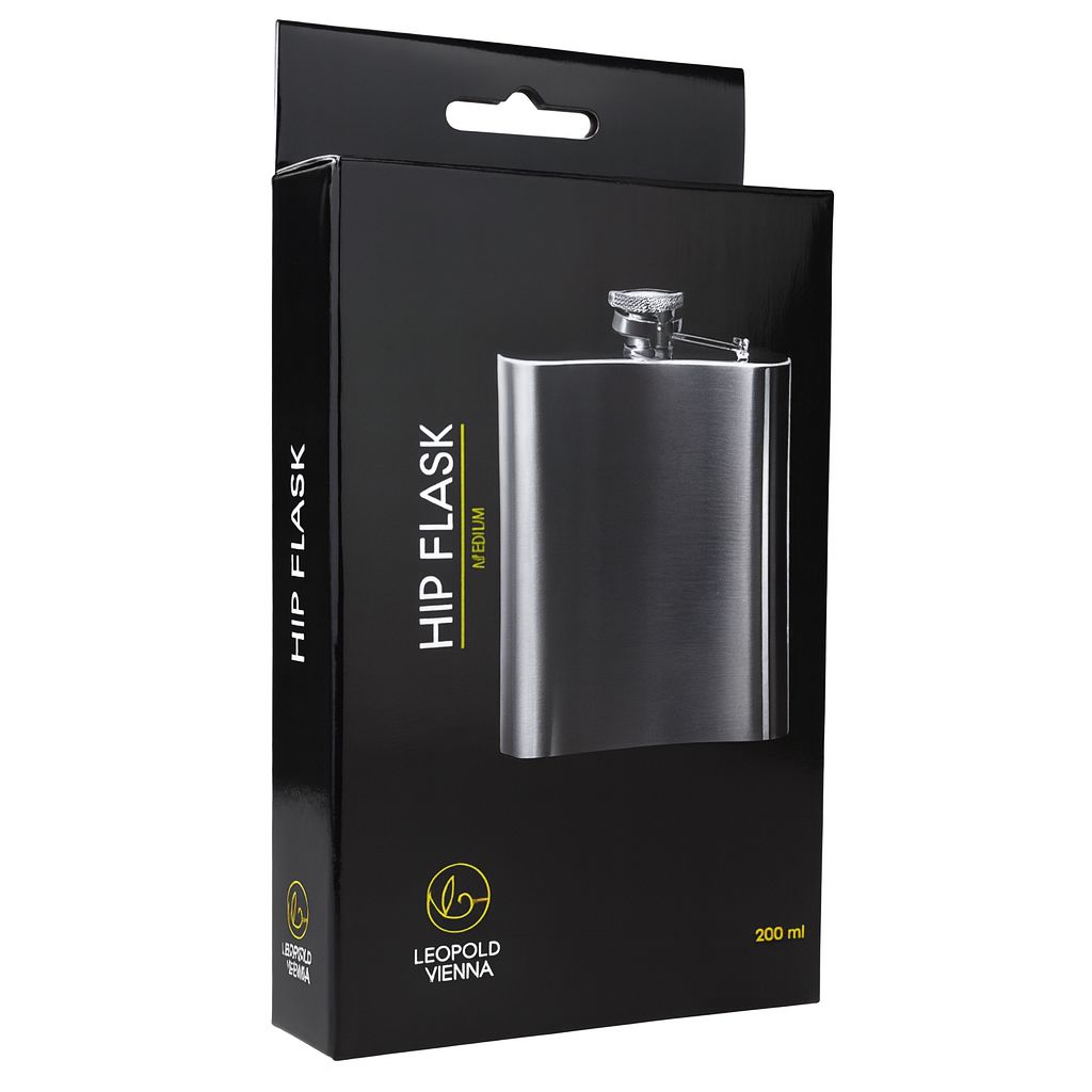 Set van 2 Stuks - Leopold Vienna Heupfles, Flask, Zakfles, Drinkfles – 220 ml – RVS – Compact & Duurzaam - Afbeelding 4