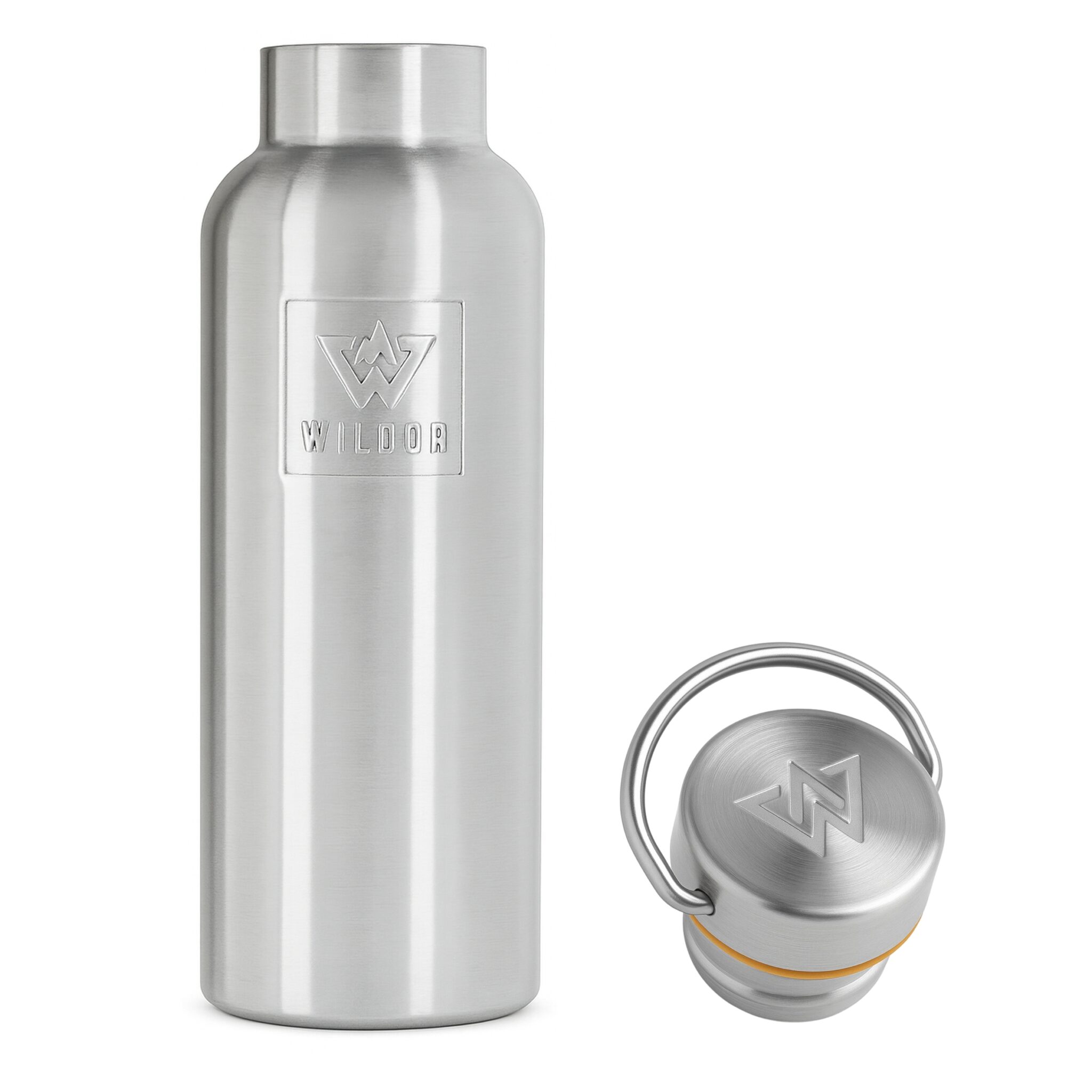 WILDOR® Premium RVS Drinkfles Van 750 ml – Dubbelwandig geïsoleerd – Lekvrij – Met RVS Dop & Draagbeugel - Afbeelding 4