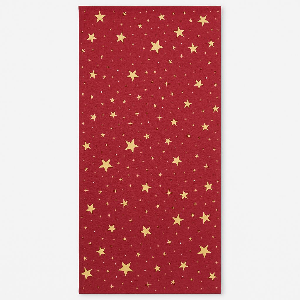 2 Rollen Airlaid Kerst Tafelloper 3-in-1 met Scheurlijn om de 40 cm – 40 x 320 cm – Kerstmotief – Tafelloper, Placemats & Tête-à-Tête – Bordeauxrood - 2 Stuks - Afbeelding 3