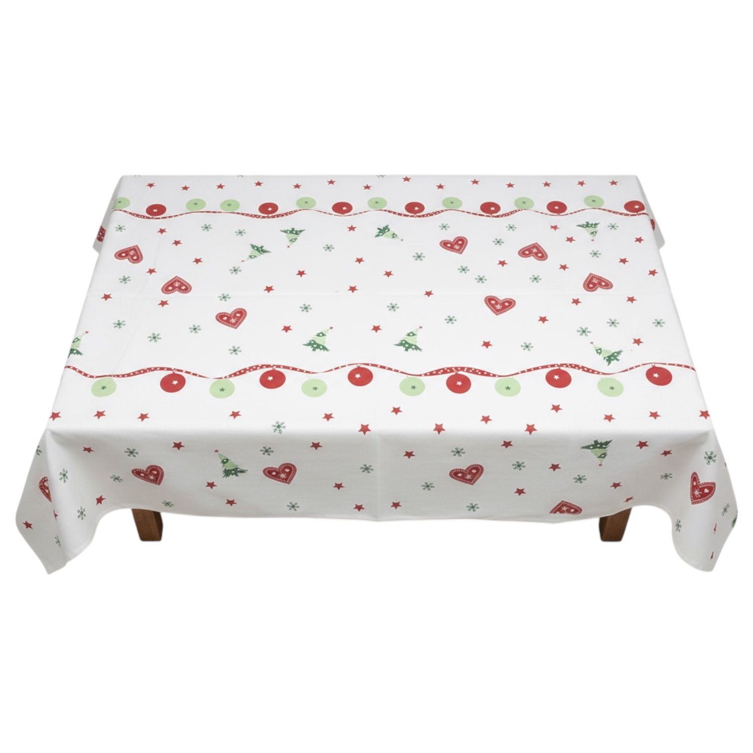 Kerst Tafelkleed Airlaid – 140 x 220 cm – Feestelijk Rood Groen Wit – Wegwerp Luxe Kwaliteit