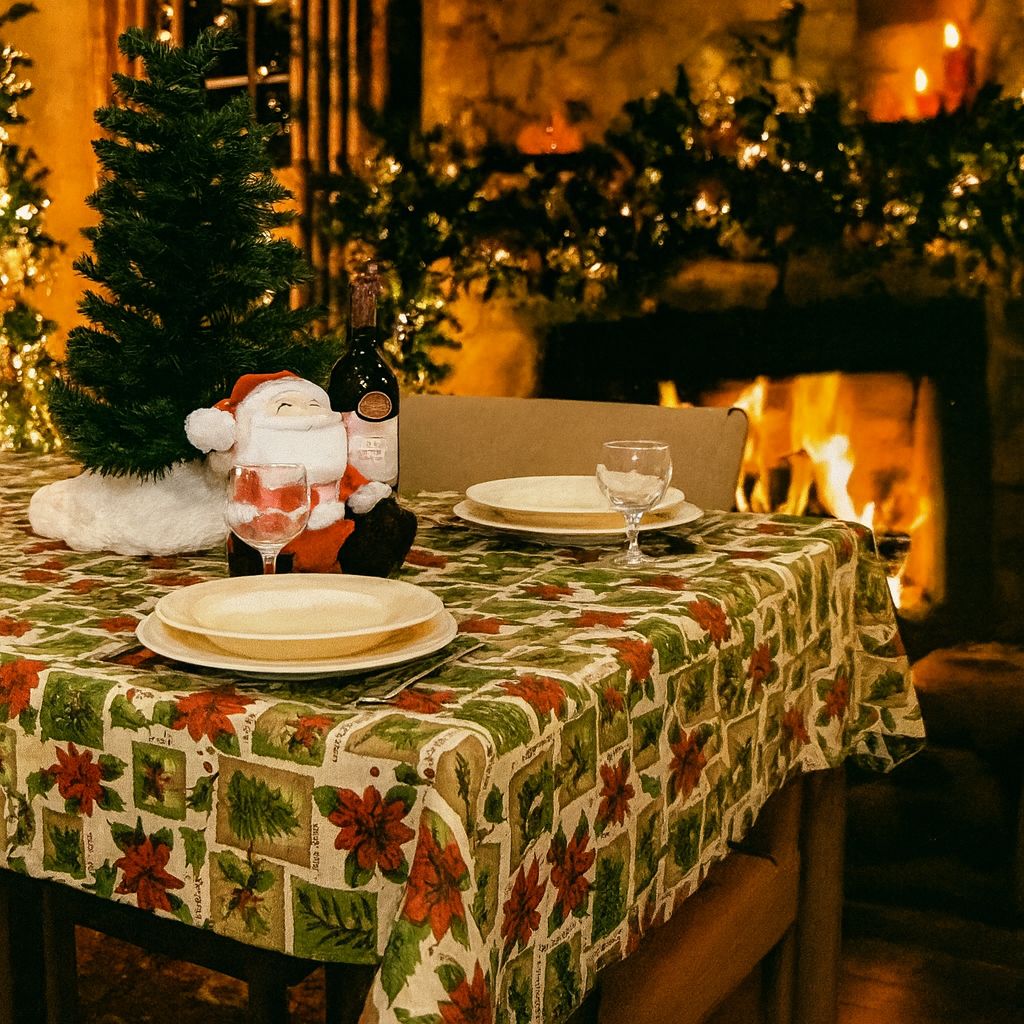 Kerst Tafelkleed – 150 x 200 cm – 100% Polyester – Rechthoekig – Feestelijk Design - Afbeelding 2