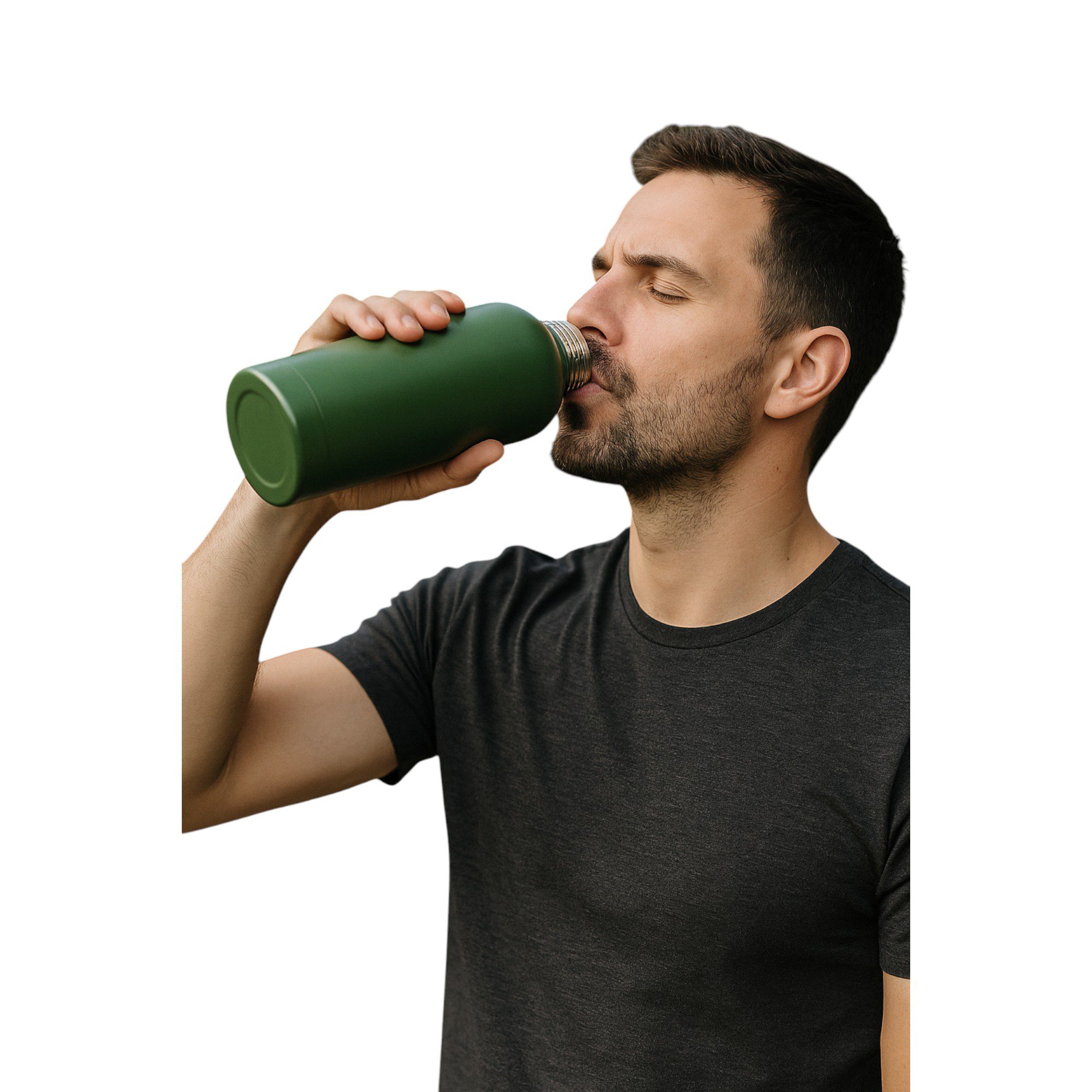 Drinkfles -Thermosfles 500 ml - Bosgroen – Dubbelwandig RVS – 12 uur warm / 24 uur koud – Lekvrij & BPA-vrij - Afbeelding 3