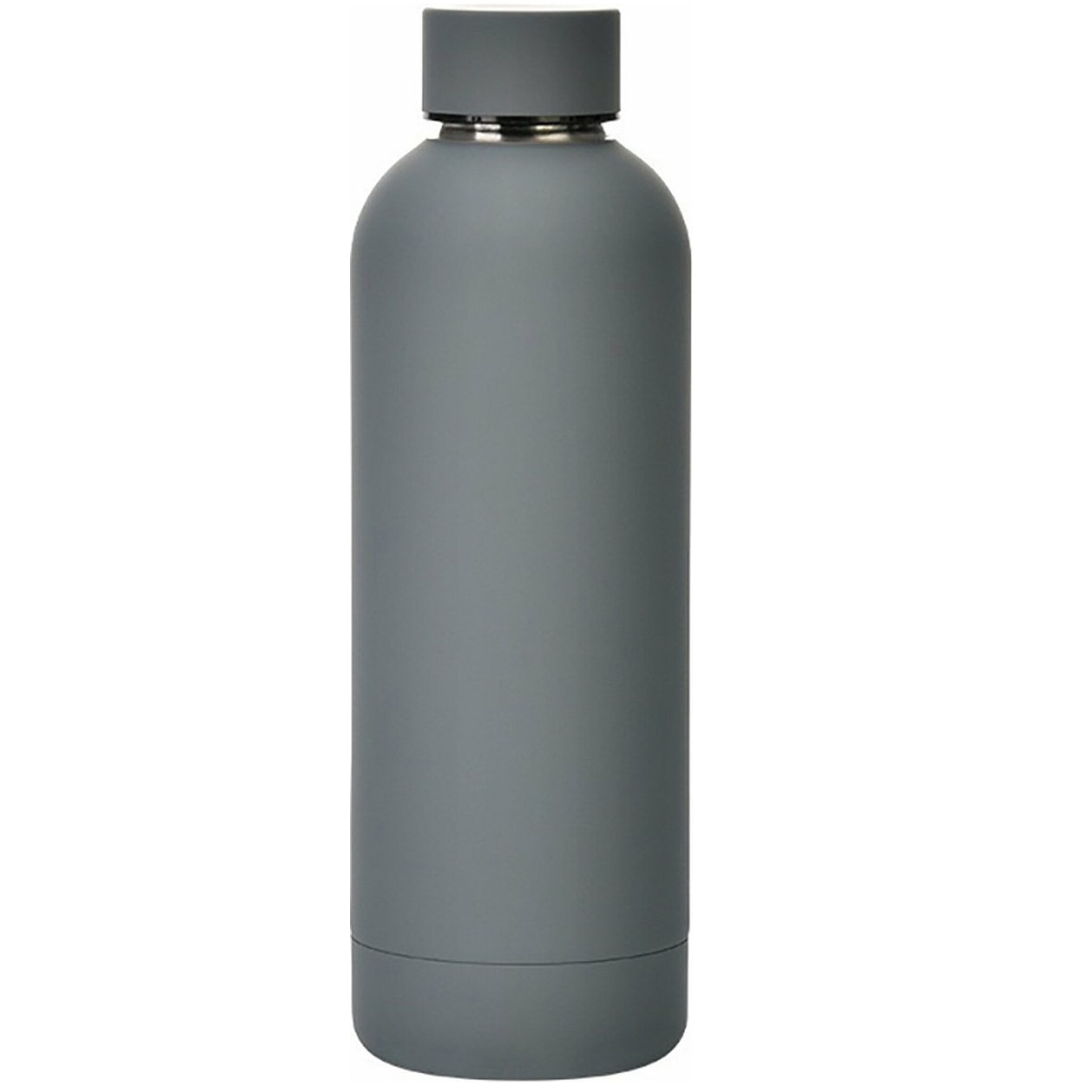 Drinkfles - Thermosfles 500 ml – Dubbelwandig RVS – 12 uur warm / 24 uur koud – Grijs – Lekvrij & BPA-vrij