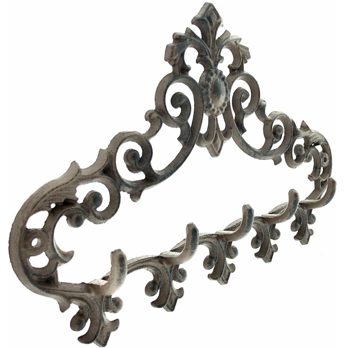 Gietijzeren kapstok met 5 haken 33,5 x 22 cm - Afbeelding 2