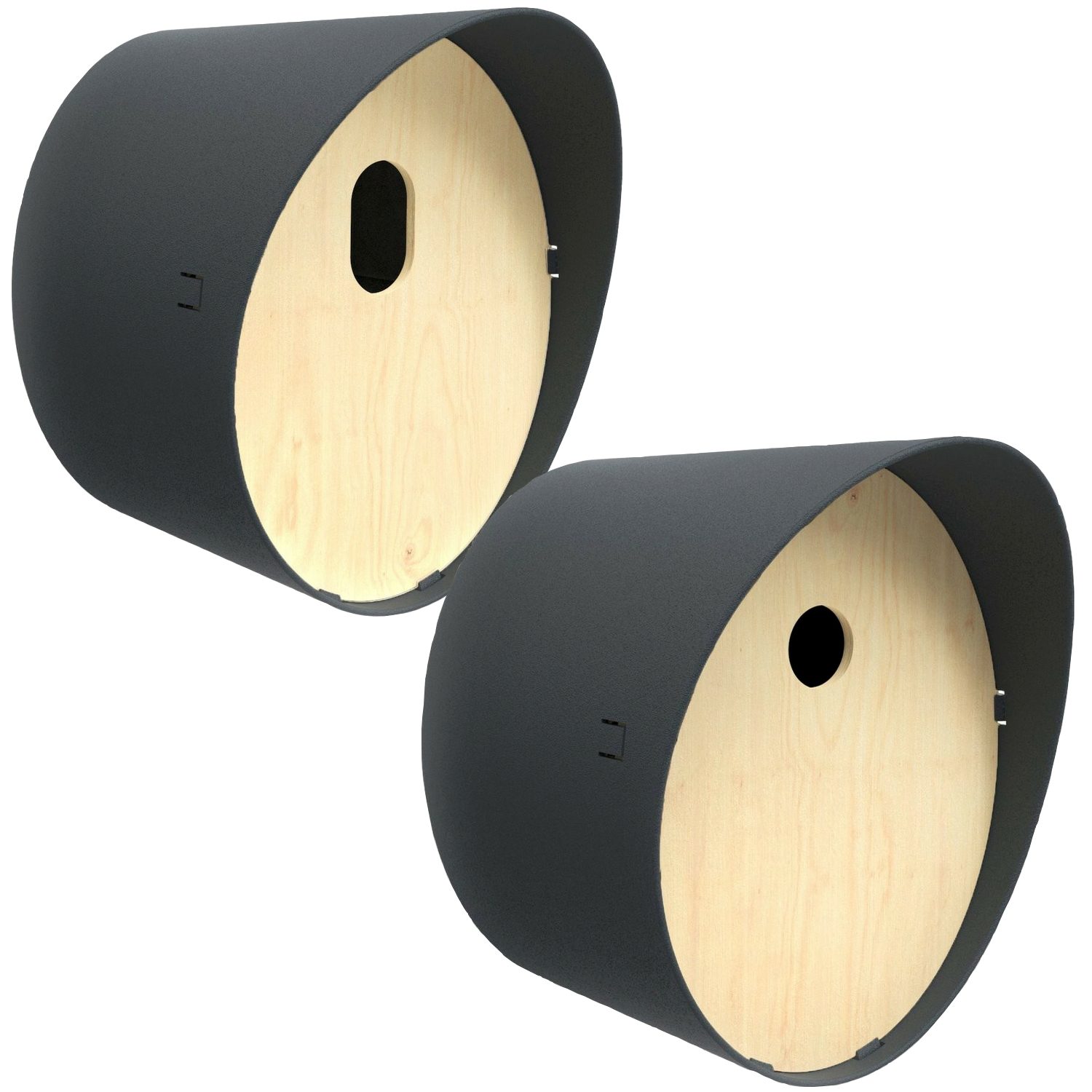 Capi Vogelhuisjes - Antraciet - 23x19x24 cm - 2 stuks