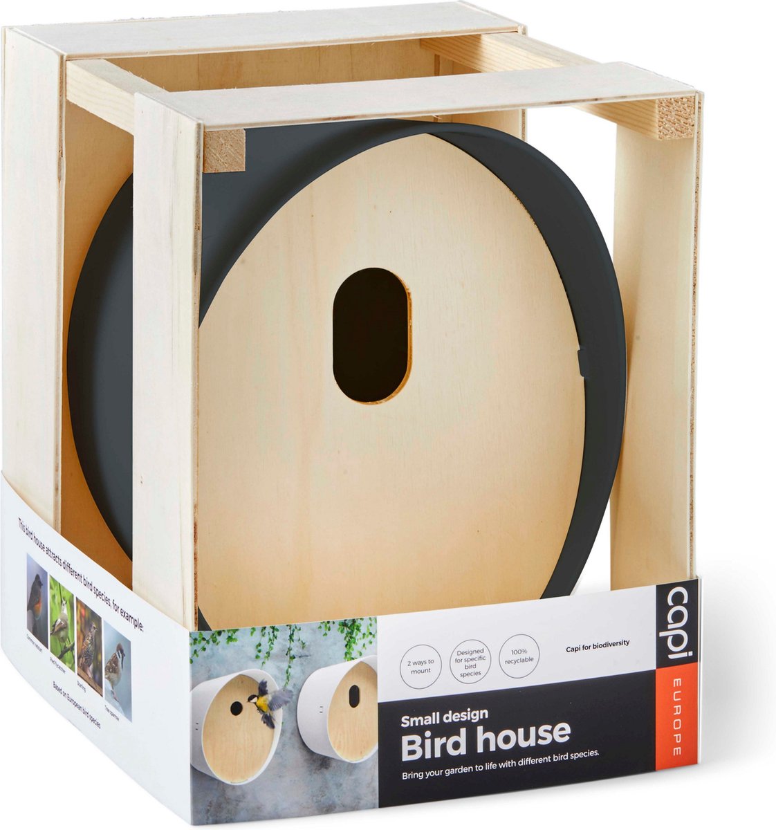 Capi Vogelhuisjes - Antraciet - 23x19x24 cm - 2 stuks - Afbeelding 4